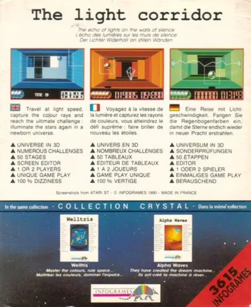 Light Corridor, The box cover back